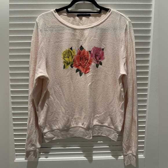 Wildfox Rose Pullover Baggy Beach Jumper - Picture 1 of 4